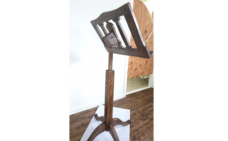 譜面台 中心高さ115cm（木工品・オークまたは欅〈けやき〉）【配送不可：北海道・沖縄・離島】 雑貨 日用品 インテリア 工芸品 