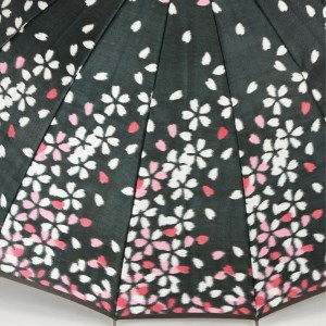 【ふるさと納税限定品】宵桜　雨傘　ほぐし織　16本骨 傘 かさ 