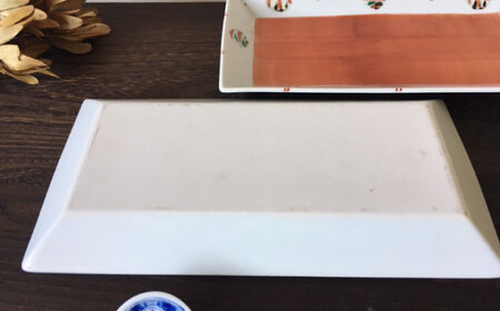 【瀬戸焼】赤風船 長角プレートペアセット 27cm【まるたか水野コーポレーション】[BBBF016]長皿 お皿