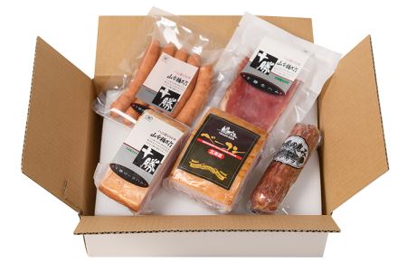 【北海道】大人気！北海道産ハム・ベーコン5点詰合せ ハム ベーコン 詰め合わせ 国産ハム 国産ベーコン 詰合せ ハム ベーコン お歳暮 ソーセージ