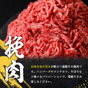 瑞穂牛挽肉セット 約1kg ミンチ 牛肉【ひき肉】【ho0865】