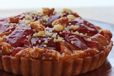 紅玉林檎のタルト　有機肥料のみで育った完熟林檎　京丹波のオーガニックスイーツ工房「菓歩菓歩」手作り（直径15cm　240g）　[012NA006]