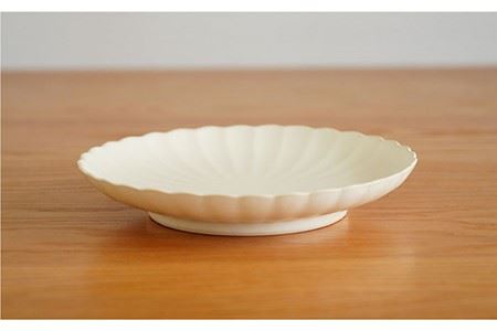 【波佐見焼】花しのぎ ペア 大皿 プレート (白鼠・薄緑) 食器 皿 【団陶器】 [PB76] 波佐見焼