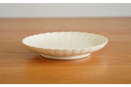 【波佐見焼】花しのぎ ペア 大皿 プレート (白鼠・薄青) 食器 皿 【団陶器】 [PB80] 波佐見焼