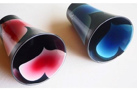 【波佐見焼】mignon ハート タンブラー 2個セット 赤・青 食器 皿 【紫明窯・作家はな】【陶藤】 [BE23]  波佐見焼