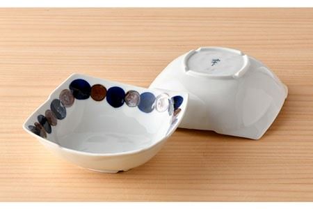 【波佐見焼】SABIドット Blue 角鉢・長 角皿セット ボウル プレート 食器 【トーエー】 [QC52] 波佐見焼