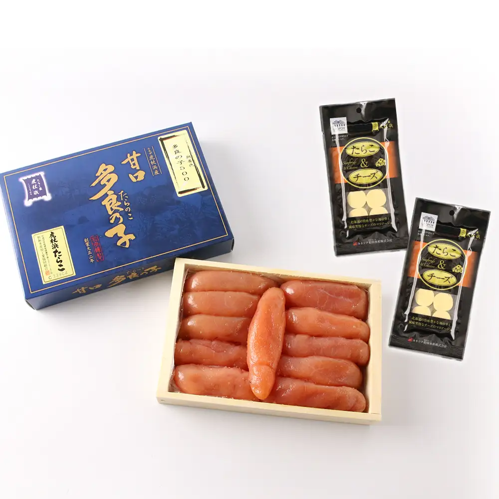 【無着色】虎杖浜産 多良の子＋たらこ＆チーズセット