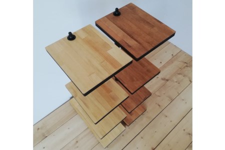たくさん飾れるスタンドシェルフ 3段タイプ ブラウン(天然木／完成品) [0401]