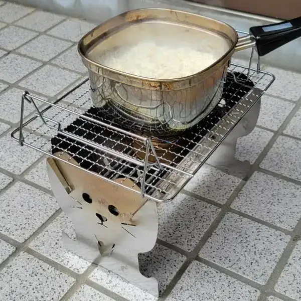 猫型ミニコンロ キャンプ 焚き火 アウトドア