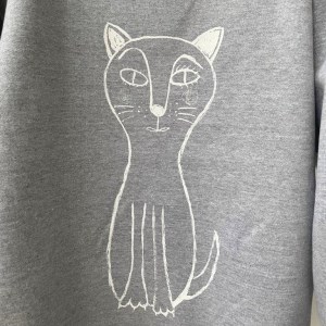 CAT SWEATSHIRT【Mサイズ／GRAY】 [h125]