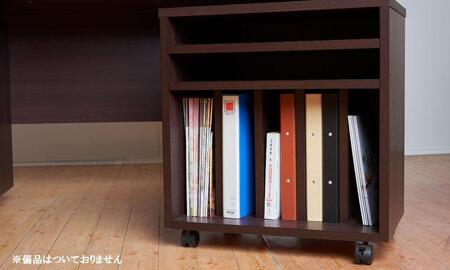 圧倒的な重厚感大人の書斎＞コレタ155デスク・ワゴン・シェルフ3点