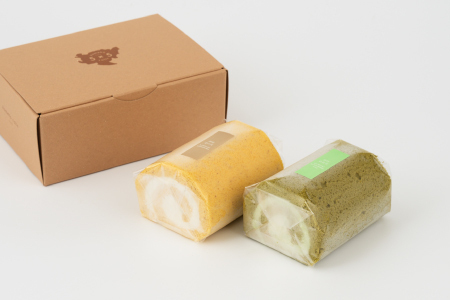 【プレミアム米粉ロールケーキ】神埼桑菱茶ロール&神埼菱の実ロールセット (H053315)