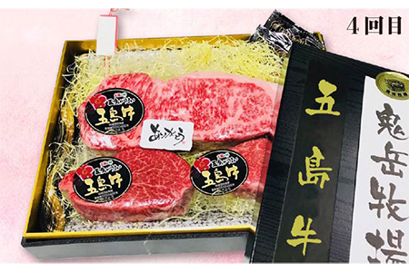 【6回定期便】五島牛タイプA（ソース付） 五島市/鬼岳牧場[PEK029] 国産牛 牛肉 ブランド牛 セット