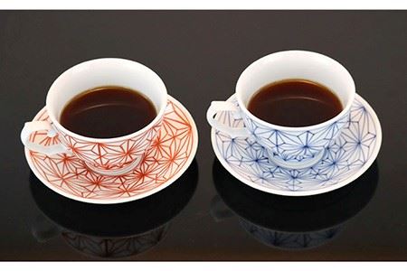 【波佐見焼】麻葉 ペア コーヒーカップ マグカップ スープマグ 陶器  食器 皿 【岩永製陶】 [ZD21] 波佐見焼