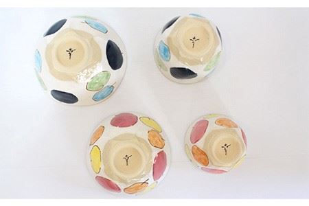 【陶器市特集】【波佐見焼】りんご（ 茶碗 ・ 湯呑 ）4点セット 食器 皿 【陶芸ゆたか】 [VA91]  波佐見焼