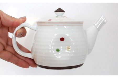【波佐見焼】色彩水玉（ ティーポット・ マグカップ ）3点セット 食器 皿 【陶芸ゆたか】 [VA92]  波佐見焼