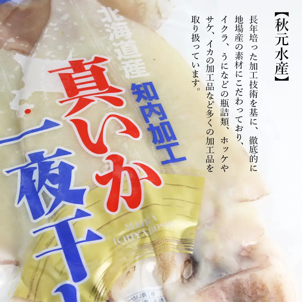 イカ 一夜干し 老舗の味 真いかの一夜干し ２枚入×３パック ＜秋元水産＞