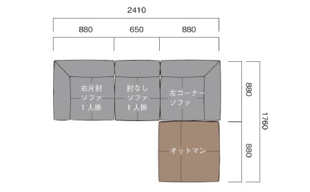 【Ritzwell】PLAZA SOFA（L型セット） 家具 ソファ [AYG010]