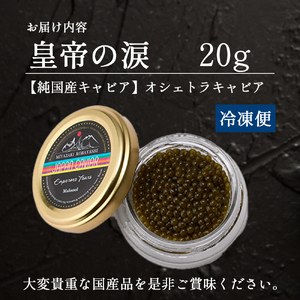【純国産キャビア】オシェトラキャビア 20g 皇帝の涙 国産 チョウザメ 魚卵 宮崎県