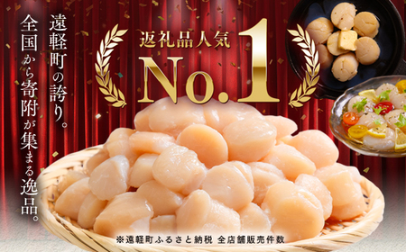 オホーツク海産ホタテ貝柱1kg ( ふるさと納税 北海道産 ほたて ホタテ貝柱 刺身 冷凍 貝 海鮮 お取り寄せグルメ 北海道 遠軽町 ) en01-00069