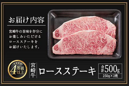 ロースステーキ 500g 肉 4等級 畜産農家応援 C346-2606-30