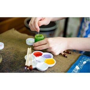 琉球びんがた道具箱(松竹梅柄)【風呂敷：朱色】