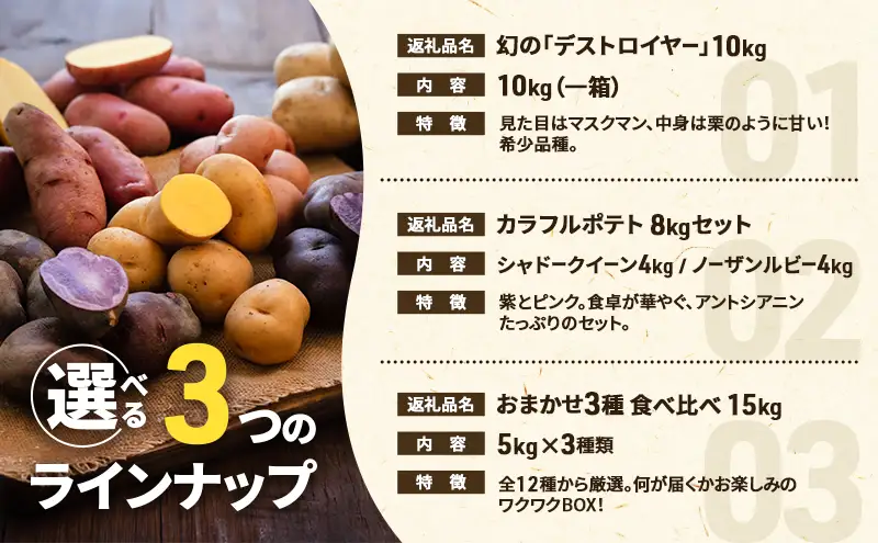 十勝 幕別町産 カラフルポテト8kg 2種(シャドークイーン4kg・ノーザンルビー4kg) 渡邉農場 [2026年11月出荷開始]【 野菜 いも イモ 芋 じゃがいも ジャガイモ 北海道 十勝 幕別 】