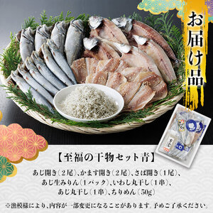 老舗海産物問屋 選りすぐり干物 セット 青 (7種) 干物 あじ 鯵 さば 鯖 みりん ちりめん 海鮮 魚 鰯 イワシ いわし かます セット 詰合せ 【BQ83】【佐伯海産】