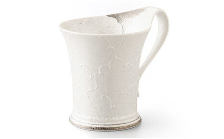 パール牡丹流転マグカップ（ゴールド・プラチナ）ペア 柳屋 35000円 3.5万円 A35-505