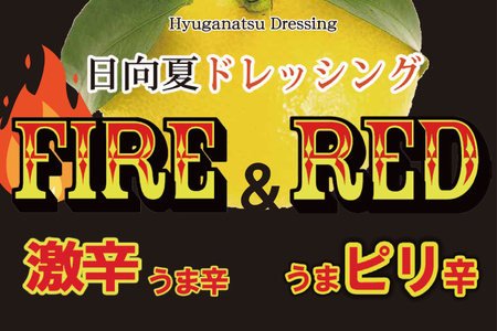 ドレッシング 日向夏ドレッシング 295ml 4本 うま ピリ辛 タイプ 日向夏ドレッシングRED 295ml 1本 小分け袋付き [ミツイシ 宮崎県 日向市 452060838]