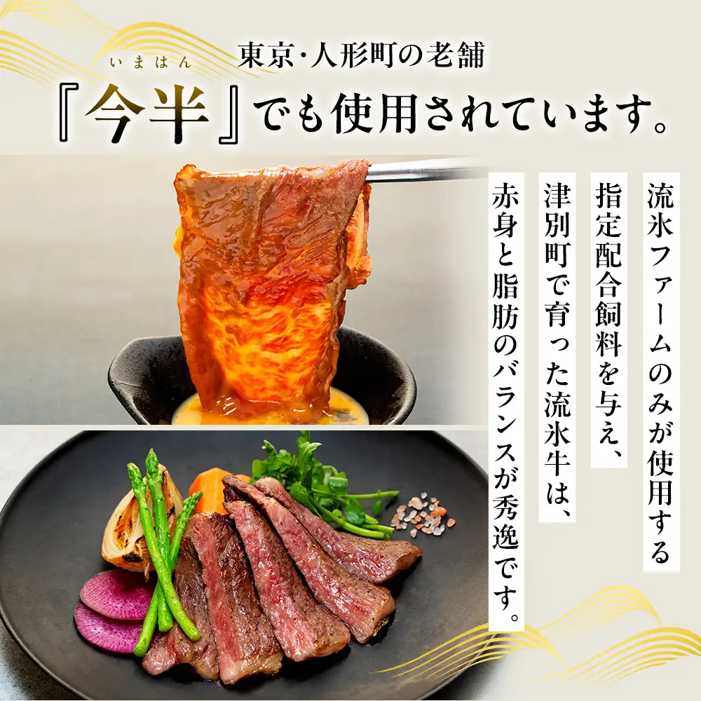 流氷牛ステーキ肉＆すき焼き肉セット（S） 750g | 北海道 津別町 和牛 牛肉 黒毛和牛 希少 ステーキ肉 サーロイン ロース すきやき すき焼き肉 老舗 今半 使用 霜降り セット 詰合せ 詰め合わせ 贈答用 北海道 津別町 送料無料】