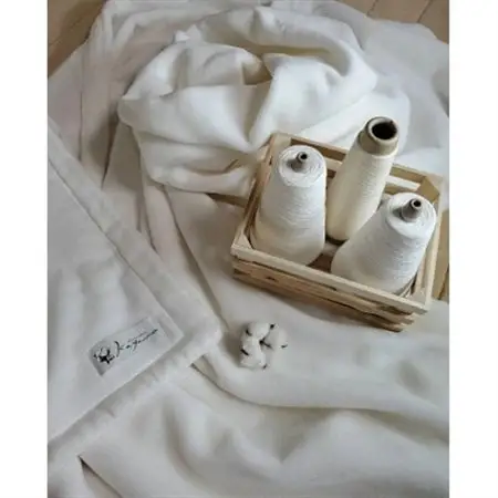 cotton snow 6重ガーゼとコットンパイルのリバーシブル ブランケット ホワイト_雑貨・日用品 タオルケット 寝具   雑貨・日用品  寝具 _【1285175】