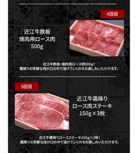 【人気返礼品8回】近江牛満足定期便  冷蔵 国産 黒毛和牛 霜降り 牛肉 牛 産地直送 ブランド牛 人気 お取り寄せ お取り寄せグルメ AJ-T003