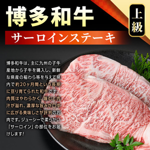 【A4～A5】博多和牛サーロインステーキセット(計1kg・250g×4枚) 国産 九州産 福岡県産 牛肉 和牛 黒毛和牛 ステーキ お肉【MEAT PLUS】as08-005