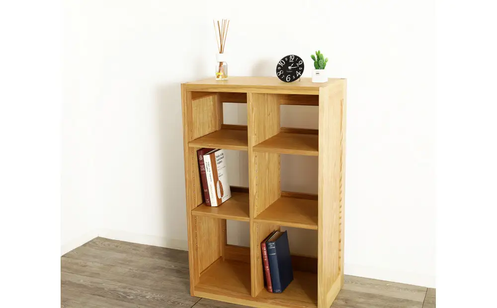 大川家具 ファイン 60cm ブックシェルフ 高さ95cm 天然木 タモ(ブラックアッシュ)
