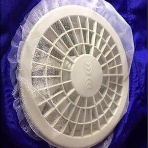 水洗いできる ポリエステル製 ファン付きジャケット用防塵カバー メッシュ：１６ カラー：白【水洗いできる ポリエステル製 ファン付きジャケット用防塵カバー ファン付きジャケット 大阪府 門真市 】