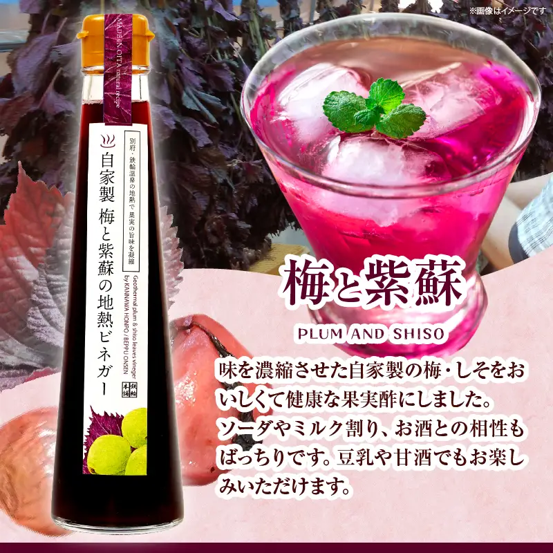 別府鉄輪 地熱ビネガー3種セット【200ml×3本】_B009-001