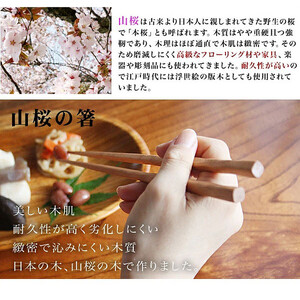 さくら　ちどり箸　大・小セット（オイル）