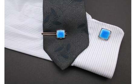 ネクタイピン スカイブルー 有田焼アクセサリー二宮閑山 おしゃれ アクセサリー 磁器 A12-214