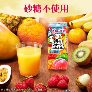 【 定期便3ヶ月連続お届け 】カゴメ朝のフルーツこれ一本 200ml×24 飲料 野菜ジュース フルーツジュース 紙パック