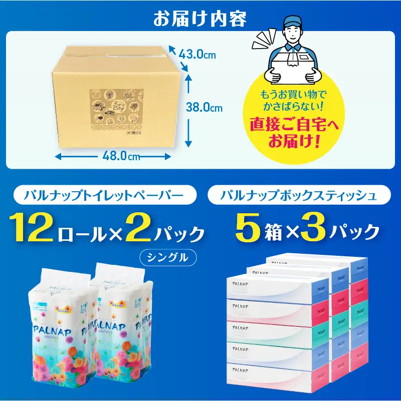 トイレットペーパー と ティッシュペーパーのセット[sf002-131]