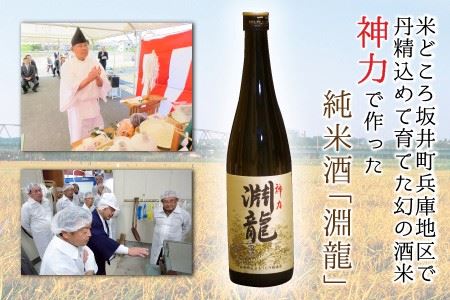 地域振興の追い風に！限定醸造純米酒 「淵龍」 大小2本セット (一升瓶＆四合瓶) 【生原酒 地酒 日本酒 お酒 酒 アルコール 米どころ 冷蔵保存 ギフト 贈り物 贈答 父の日】 [A-1351]