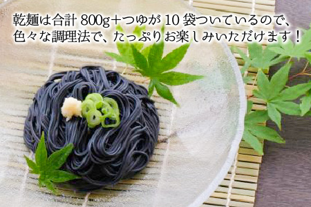 『黒髪伝説』 竹炭そうめん 10人前 【自宅用（袋入り）】【A-4407】