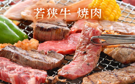 若狭牛焼肉 赤身三種 食べ比べセット ～地元青年農家の野菜・果物付き～ [D-1803]