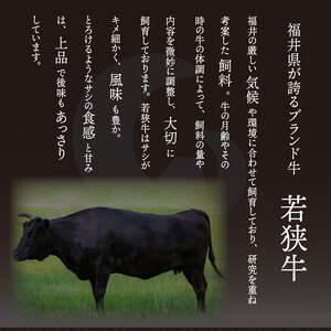 若狭牛 肩ロース 1100g ≪A5ランク≫【若狭牛 霜降り A5等級 国産和牛 黒毛和牛 黒毛和種 ブランド牛 和牛 肉 牛 牛肉 肩ローススライス 坂井市 福井県産 国産 冷凍】 [E-2101]