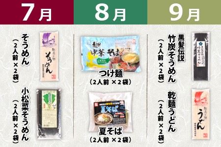 【12ヶ月連続定期便】麺が毎月届く！麺好きのための定期便 [F-4401]