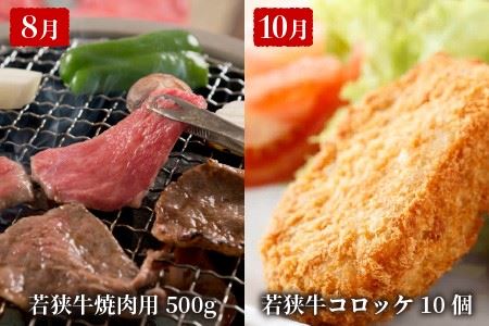 【偶数月定期便 6回コース】 大満足 若狭牛三昧 定期便！！ [J-3209]