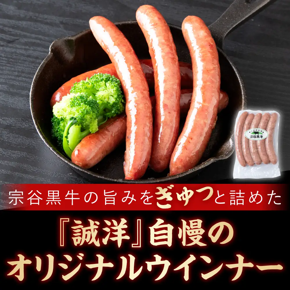 宗谷岬牧場のハンバーグ(120g×4枚)×2個＆宗谷黒牛ウインナーセット【配送不可地域：離島・沖縄県】