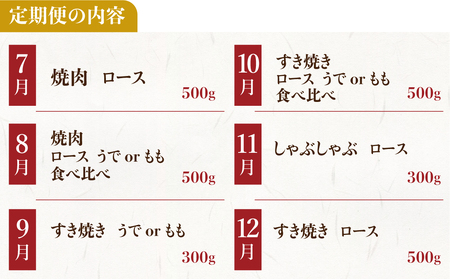 【ふるさと納税】定期便 全12回 飛騨牛 5等級 しゃぶしゃぶ すき焼き 焼肉 お楽しみ定期便 12ヵ月 ロース もも うで 食べ比べ 国産牛 国産 牛肉 肉 厳選 熟成 肉の沖村[Q1206]