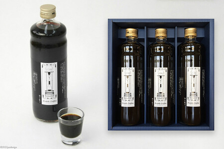 水出し珈琲ボトル 600ml×3本 自家焙煎 コーヒー ギフト箱/北山物産「水の時計」/富山県 黒部市 飲料 飲料類 水出しコーヒー 